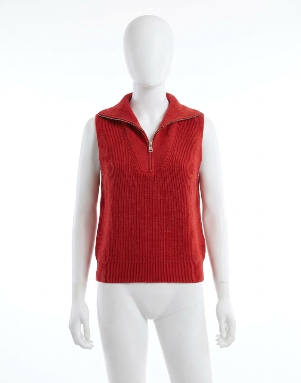 NEW VARLEY amina half zip knit top in lava falls